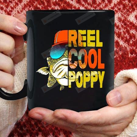 Reel Cool Poppy Mug Gifts For Fishing Lover Fishermen Grandpa Retirement Gifts