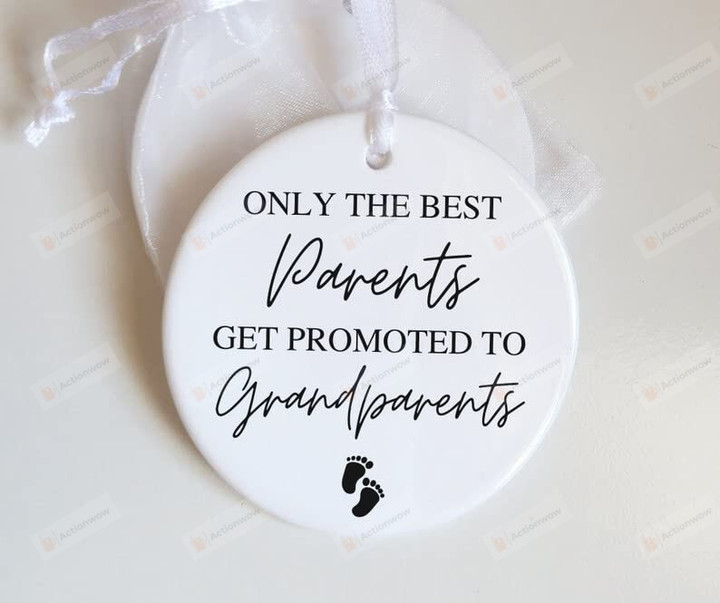 Only The Best Parents Get Promoted To Grandparents Ornament You'Re Going To Be Grandparents, Promotion To Gran Grandad, Keepsake Gift Grandparents Ornament