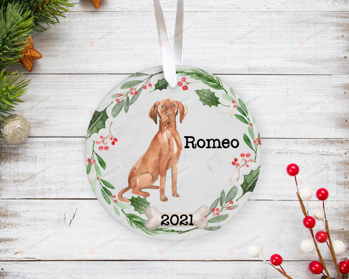 Personalized Hungarian Vizsla Ornament, Gifts For Dog Owners Ornament, Christmas Gift Ornament