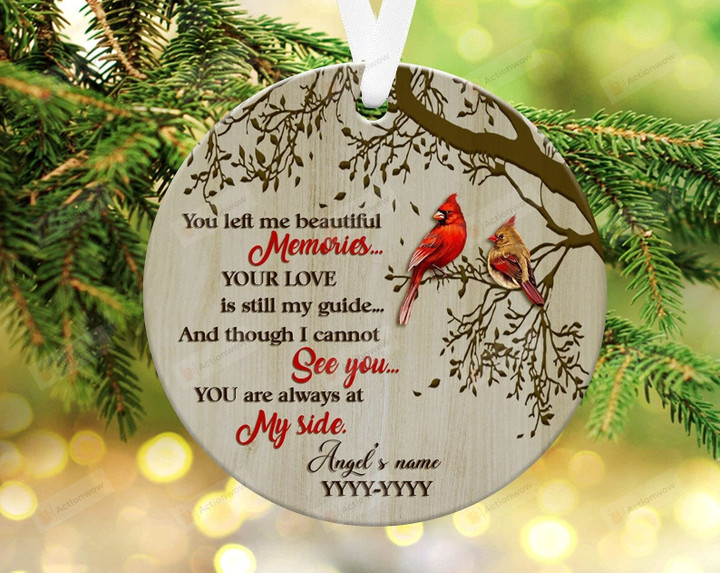 Personalized Memorial Cardinals Ornament You Are Always At My Side Ornament Memorial Gifts For Loss Of Loved Ones In Loving Memory Cardinal Ornament Christmas Decorations