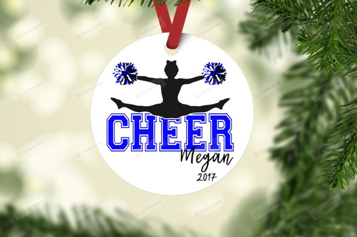 Personalized Cheerleader Ornament, Gift For Cheerleader Ornament, Cheerleader Team Gift Ornament