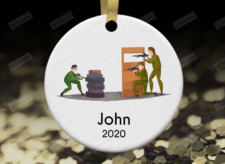 Personalized Airsoft Xmas Ceramic Ornament Airsoft Ornament Airsoft Gifts Airsoft Gifts For Men Women Xmas Gifts Xmas Ornament Home Decor Hanging Decoration