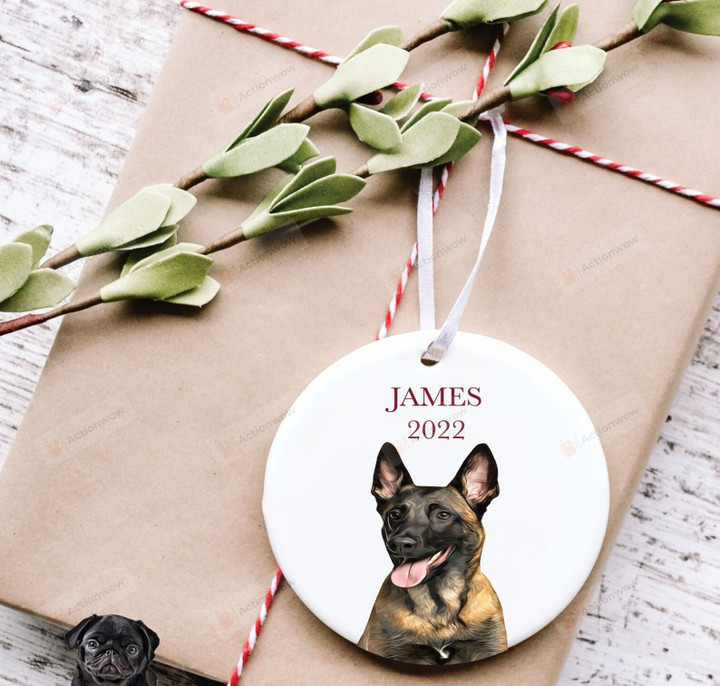 Personalized German Shepherd Dog Ornament, Gifts For Dog Owners Ornament