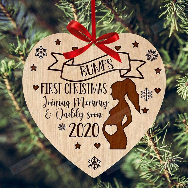 Gifts From The Bump For New Parents Bump's First Christmas Joining Mommy & Daddy Soon 2020 Ornament Ornament Gifts Decoration Ornament Hanging Decoration Christmas Tree Ornament