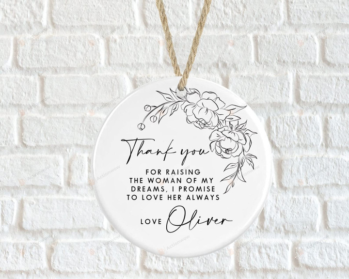 Personalized Mother Of The Bride Thank You For Raising The Woman Of My Dreams Mother Of The Bride Gifts Wedding Keepsakes Mother Of The Bride Hanging Decoration Christmas Tree Ornament