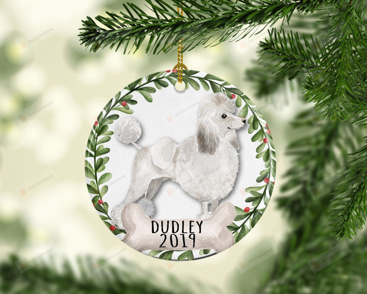 Personalized Poodle Dog Ornament, Gifts For Dog Owners Ornament, Christmas Gift Ornament