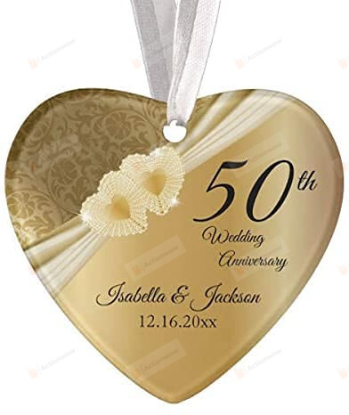 Keepsake 50th Gold Wedding Anniversary Ornament