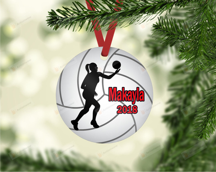 Personalized Volleyball Player Ornament, Gift For Volleyball Player Ornament, Volleyball Lover Gift Ornament