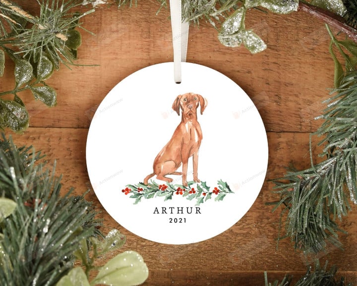 Personalized Hungarian Vizsla Dog Ornament, Gifts For Dog Owners Ornament, Christmas Gift Ornament