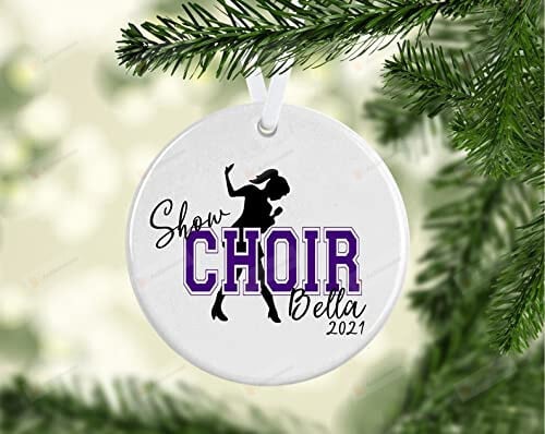 Personalized Show Choir Ornament, Porcelain Ornament, Show Choir Team Ornament Gifts For Show Choir Lover, Christmas Thanksgiving Ornament Hanging Christmas Tree Decoration