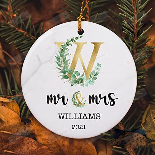 First Christmas Married Ornament , Married Christmas Ornament , Our First Christmas Married As Mr And Mrs Cherry Xmas Tree Decorations For Christmas Party Ornament Window Dress Up Hanging Car Crafts