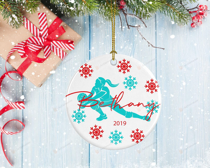 Personalized Volleyball Ornament Porcelain Ornament Libero Design Volleyball Gifts Christmas Ornament Hanging Decoration Christmas Tree Ornament