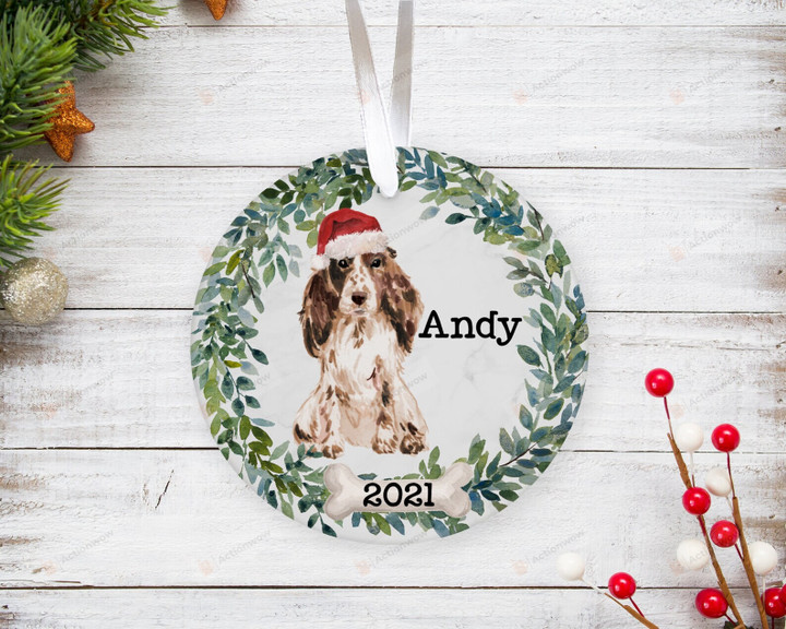 Personalized Cocker Spaniel Ornament, Dog Lover Ornament, Christmas Gift Ornament