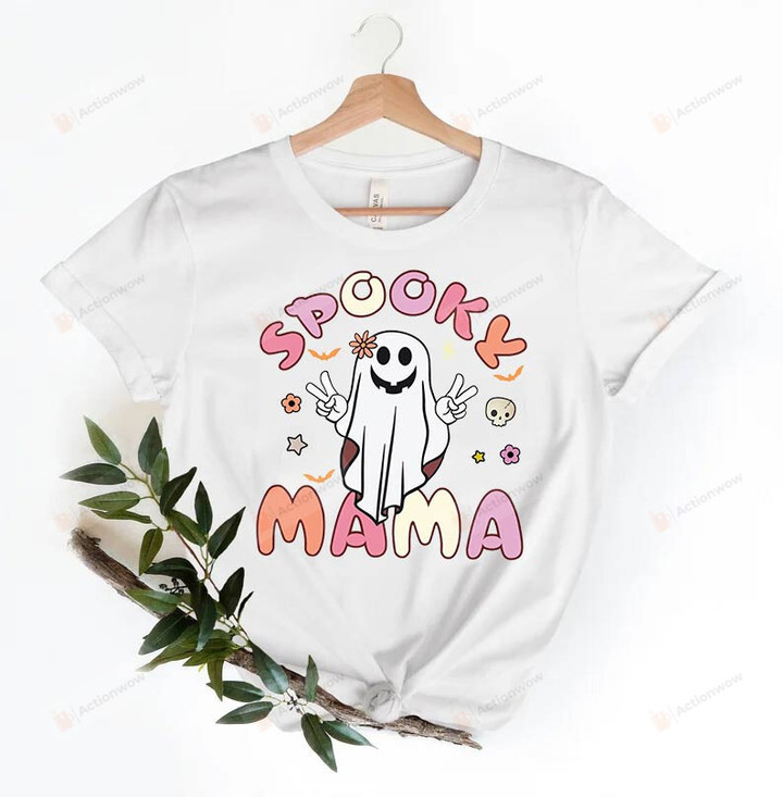 Spooky Mama Shirt, Spooky Mom Shirt, Funny Ghost Halloween, Gifts For Mom, Spooky Season Gifts