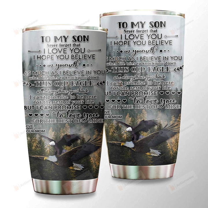 Personalized To My Son Eagles Tumbler Mom Father Gifts Gifts For Hippier Girl Friend Soulmate Daughter Son Mother Father Nephew Grandparents Teenage