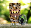 Owl No Coffee No Work Steel Tumbler Perfect Gifts For Owl Lover Tumbler Cups For Coffee/Tea, Great Customized Gifts For Birthday Christmas Thanksgiving