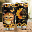 Personalized Owl She Has Fire In Her Soul Stainless Steel Tumbler Perfect Gifts For Owl Lover Tumbler Cups For Coffee/Tea, Great Customized Gifts For Birthday Christmas Thanksgiving