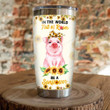 Personalized Pig Sunflower In A World Full Of Roses Stainless Steel Tumbler Perfect Gifts For Pig Lover Tumbler Cups For Coffee/Tea, Great Customized Gifts For Birthday Christmas Thanksgiving