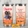 Personalized Sisters The Perfect Best Friend Stainless Steel Tumbler, Tumbler Cups For Coffee/Tea, Great Customized Gifts For Birthday Christmas Thanksgiving