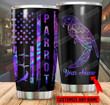 Personalized Parrot Stainless Steel Tumbler Perfect Gifts For Parrot Lover Tumbler Cups For Coffee/Tea, Great Customized Gifts For Birthday Christmas Thanksgiving
