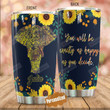Personalized Elephant As Happy As You Decide Sunflower Stainless Steel Tumbler Perfect Gifts For Elephant Lover Tumbler Cups For Coffee/Tea, Great Customized Gifts For Birthday Christmas Thanksgiving