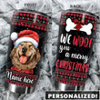 Personalized Labrador We Woof You A Merry Christmas Stainless Steel Tumbler Perfect Gifts For Dog Lover Tumbler Cups For Coffee/Tea, Great Customized Gifts For Birthday Christmas Thanksgiving