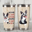 Boston Terrier Dog Someone Runs To Greet You Stainless Steel Tumbler Perfect Gifts For Dog Lover Tumbler Cups For Coffee/Tea, Great Customized Gifts For Birthday Christmas Thanksgiving