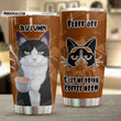 Personalized European Shorthair Cat Let Me Drink Coffee Meow Stainless Steel Tumbler Perfect Gifts For Cat Lover Tumbler Cups For Coffee/Tea, Great Customized Gifts For Birthday Christmas Thanksgiving