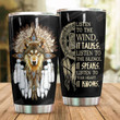 Wolf Listen To The Wind Stainless Steel Tumbler Perfect Gifts For Wolf Lover Tumbler Cups For Coffee/Tea, Great Customized Gifts For Birthday Christmas Thanksgiving