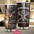 Personalized Deer Hunting To My Son From Dad My Little Boy Yesterday Stainless Steel Tumbler Perfect Gifts For Hunting Lover Tumbler Cups For Coffee/Tea, Great Customized Gifts For Birthday Christmas Thanksgiving