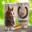 Personalized Horse Happiness Obsession Stainless Steel Tumbler Perfect Gifts For Dog Lover Tumbler Cups For Coffee/Tea, Great Customized Gifts For Birthday Christmas Thanksgiving
