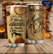 Personalized Horse Because Of You I Laugh A Little Harder Stainless Steel Tumbler Perfect Gifts For Elephant Lover Tumbler Cups For Coffee/Tea, Great Customized Gifts For Birthday Christmas Thanksgiving