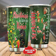 Personalized Dachshund At Christmas All Roads Lead Home Stainless Steel Tumbler Perfect Gifts For Dog Lover Tumbler Cups For Coffee/Tea, Great Customized Gifts For Birthday Christmas Thanksgiving