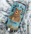 Personalized Beer Bearly Awake Stainless Steel Tumbler Perfect Gifts For Beer Lover Tumbler Cups For Coffee/Tea, Great Customized Gifts For Birthday Christmas Thanksgiving