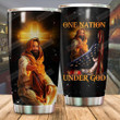 One Nation Under God Stainless Steel Tumbler, Tumbler Cups For Coffee/Tea, Great Customized Gifts For Birthday Christmas Thanksgiving