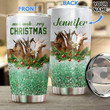 Personalized Goat Christmas Stainless Steel Tumbler Perfect Gifts For Goat Lover Tumbler Cups For Coffee/Tea, Great Customized Gifts For Birthday Christmas Thanksgiving
