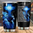 Lion Jesus Is My God My King Stainless Steel Tumbler Perfect Gifts For Lion Lover Tumbler Cups For Coffee/Tea, Great Customized Gifts For Birthday Christmas Thanksgiving