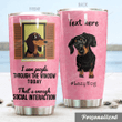 Personalized Dachshund I Saw The People Through The Window Today Stainless Steel Tumbler, Tumbler Cups For Coffee/Tea, Great Customized Gifts For Birthday Christmas Thanksgiving