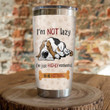 Basset Hound I'm Not Lazy I'm Just Highly Motivated To Do Nothing Stainless Steel Tumbler, Tumbler Cups For Coffee/Tea, Great Customized Gifts For Birthday Christmas Thanksgiving