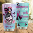 Personalized Breast Cancer Warrior I Know Pain Stainless Steel Tumbler Perfect Gifts For Breast Cancer Awareness Tumbler Cups For Coffee/Tea, Great Customized Gifts For Birthday Christmas Thanksgiving