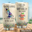 Personalized Teacher Teachers Can Do Virtually Anything Stainless Steel Tumbler Perfect Gifts For Teacher Tumbler Cups For Coffee/Tea, Great Customized Gifts For Birthday Christmas Thanksgiving
