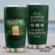 Personalized Irish Whiskey Makes Me Frisky Stainless Steel Tumbler Perfect Gifts For Wine Lover Tumbler Cups For Coffee/Tea, Great Customized Gifts For Birthday Christmas Thanksgiving