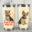 Yorkshire Terrier Dog God Knew My Heart Needed You Stainless Steel Tumbler Perfect Gifts For Dog Lover Tumbler Cups For Coffee/Tea, Great Customized Gifts For Birthday Christmas Thanksgiving