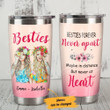 Personalized Girl Friends Besties Forever Never Apart Stainless Steel Tumbler Perfect Gifts For Bestie Tumbler Cups For Coffee/Tea, Great Customized Gifts For Birthday Christmas Thanksgiving