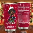 Personalized Dachshund Facts Stainless Steel Tumbler Perfect Gifts For Dog Lover Tumbler Cups For Coffee/Tea, Great Customized Gifts For Birthday Christmas Thanksgiving