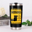 Pug Caution May Contain Trace Amounts Of Pug Hair Stainless Steel Tumbler, Tumbler Cups For Coffee/Tea, Great Customized Gifts For Birthday Christmas Thanksgiving