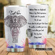 Personalized Elephant Make A Big First Impression Stainless Steel Tumbler Perfect Gifts For Elephant Lover Tumbler Cups For Coffee/Tea, Great Customized Gifts For Birthday Christmas Thanksgiving
