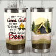 Camping I Tried To Be A Good Girl Stainless Steel Tumbler Perfect Gifts For Camping Lover Tumbler Cups For Coffee/Tea, Great Customized Gifts For Birthday Christmas Thanksgiving