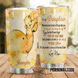 Personalized Elephant To My Daughter From Mom I Pray You'll Always Be Safe Maple Leaves Stainless Steel Tumbler Perfect Gifts For Elephant Lover Tumbler Cups For Coffee/Tea, Great Customized Gifts For Birthday Christmas Thanksgiving