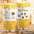 Personalized Bee Sweet And Bumble Stainless Steel Tumbler Perfect Gifts For Bee Lover Tumbler Cups For Coffee/Tea, Great Customized Gifts For Birthday Christmas Thanksgiving